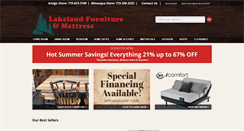 Desktop Screenshot of lakelandfurnitureandmattress.com