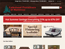 Tablet Screenshot of lakelandfurnitureandmattress.com